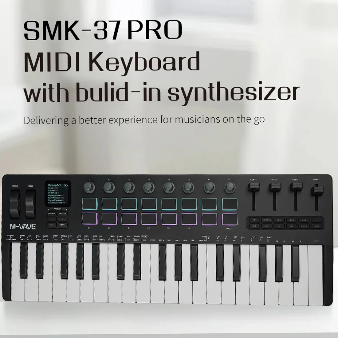 M-VAVE SMK-37 PRO 37-Key Porta - Midi Controller Pad ulasan dan harga