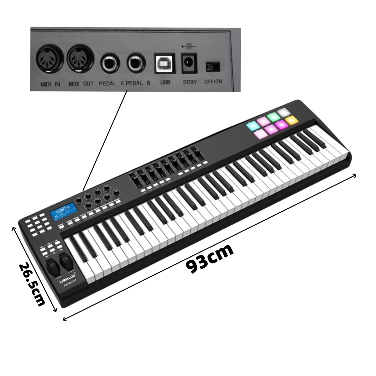 WORLDE PANDA61 61-Key USB MIDI - Midi Controller Pad ulasan dan harga