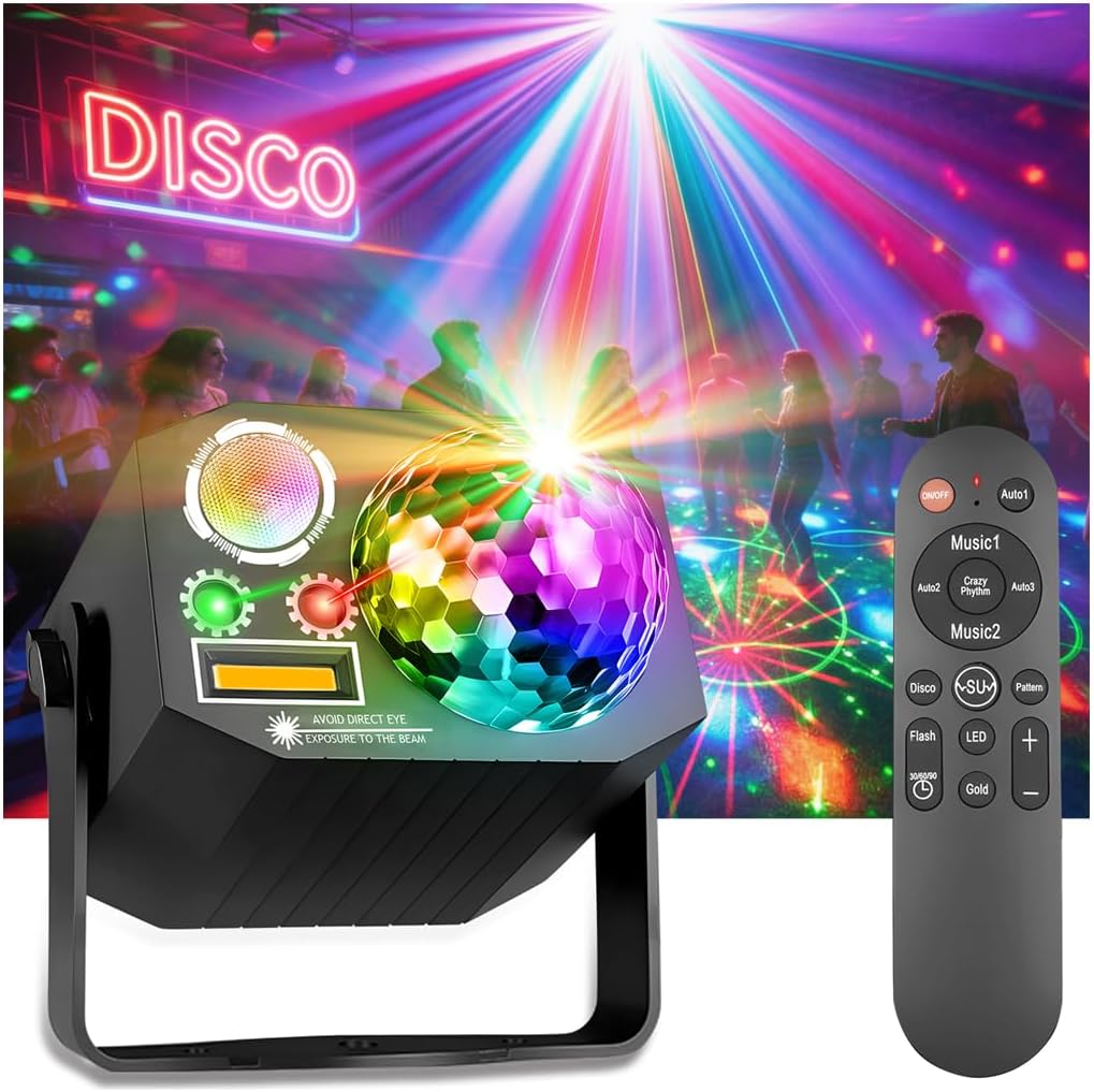 Dj Party Disco Ball Lights wit - Audio Music Dj ulasan dan harga